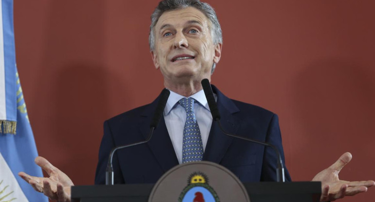  Mauricio Macri conferencia de prensa en Casa Rosada - NA