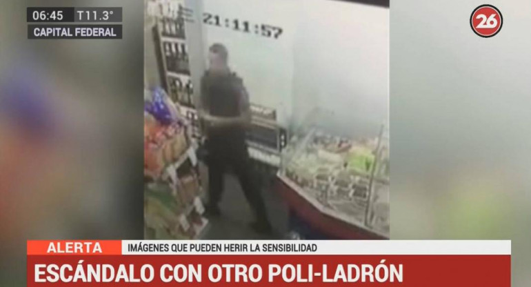 Policía separado de la fuerza por roba en supermercado (Canal 26)