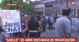 Acampe de trabajadores de Gaelle por despidos (Canal 26)