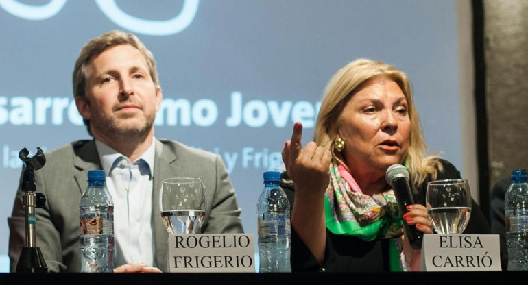 Rogelio Frigerio y Elisa Carrió