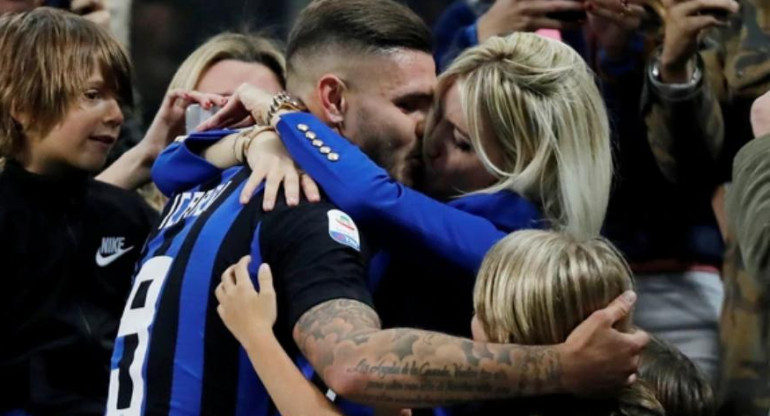 Icardi y Wanda Nara - Festejos