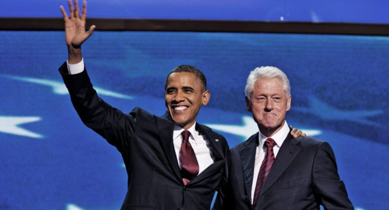 Barack Obama y Bill Clinton
