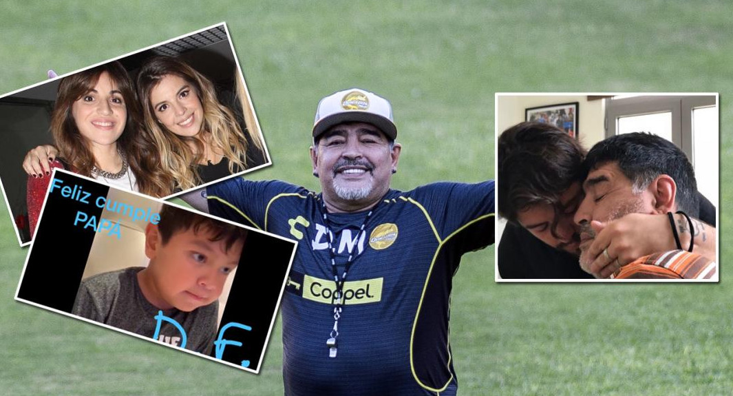Cumpleaños de Maradona, mensajes de sus hijos e hijas