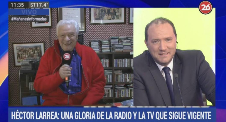 Héctor Larrea en Mañanas Informadas (Canal 26)