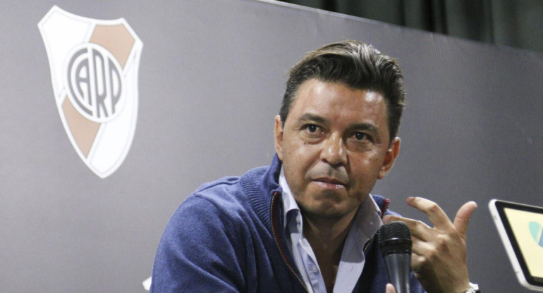 Marcelo Gallardo, DT de River Plate, fútbol, conferencia, deportes, NA