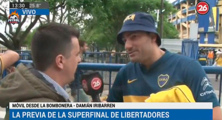 Los hinchas de Boca calientan el clima de la Superfinal, Copa Libertadores, Canal 26