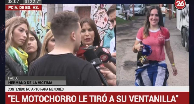 Zaira Rodríguez, asesinato, muerte en Villa Ballester, habló el hermano, Canal 26