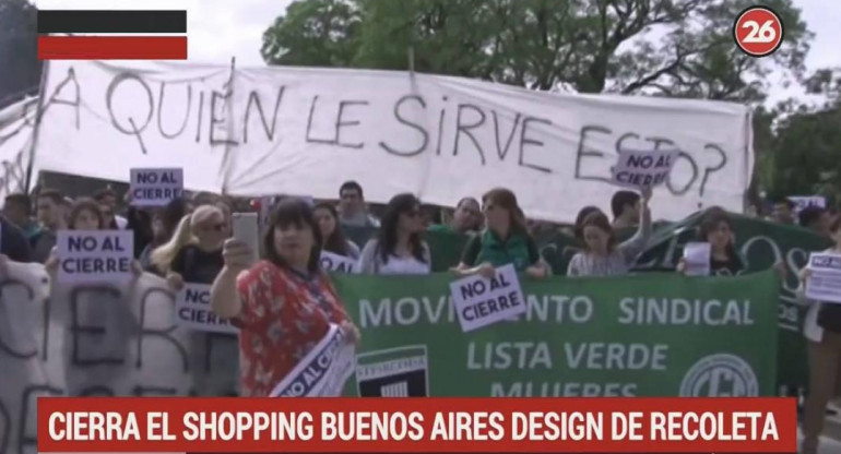 Protesta de Trabajadores de Shopping Buenos Aires Design