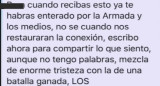 Mensaje de familiar de tripulante del ARA San Juan para Alan Ferraro