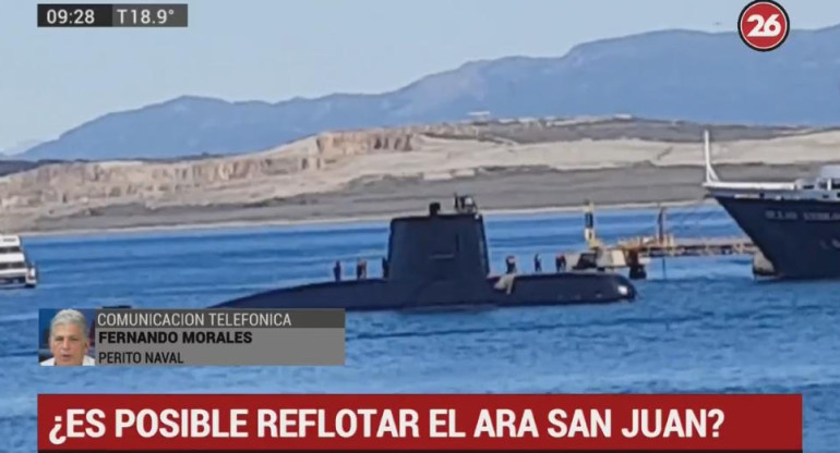 Submarino ARA San Juan, Fernando Morales, perito naval, Canal 26