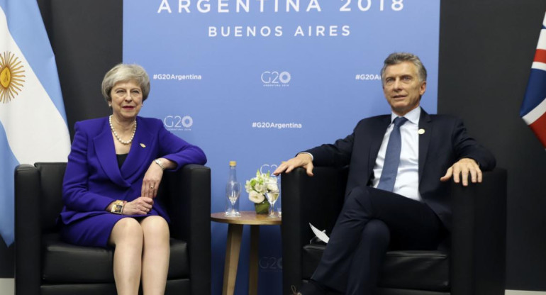 Theresa May - Mauricio Macri encuentro G20 (Agencia NA)