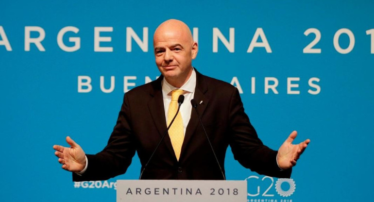 Gianni Infantino, presidente de FIFA, en la Cumbre del G20