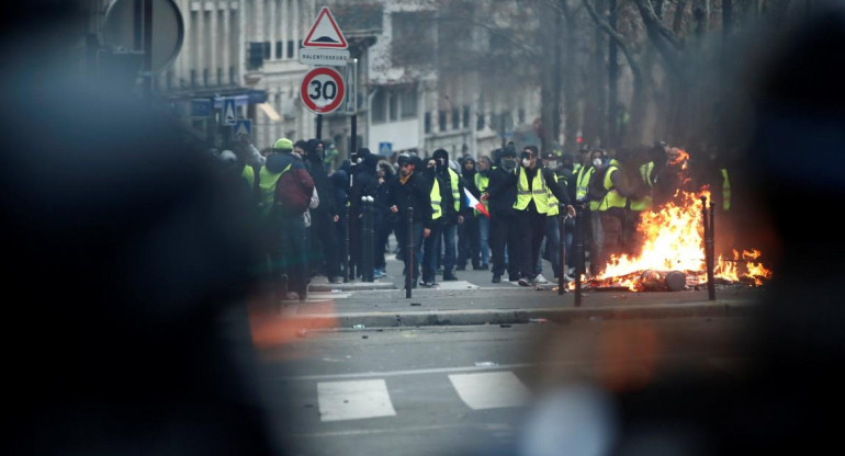 Protesta - Chalecos amarillos en París Reuters