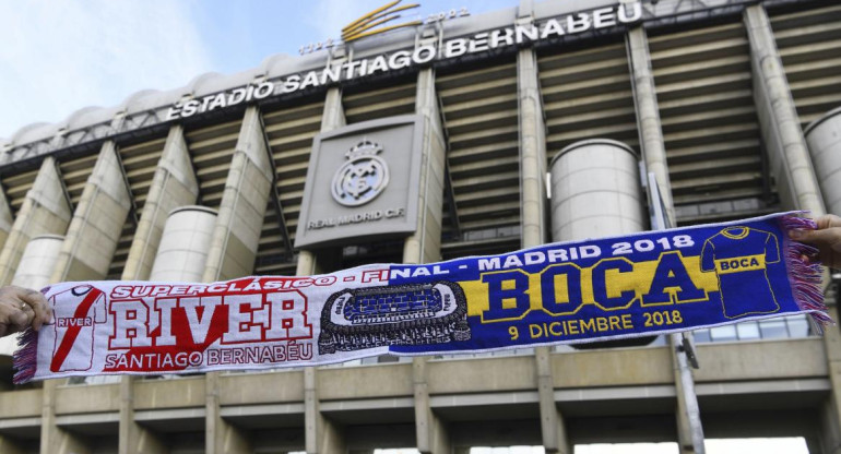 Superfinal de Copa Libertadores entre Boca y River en el Santiago Bernabéu (Reuters)