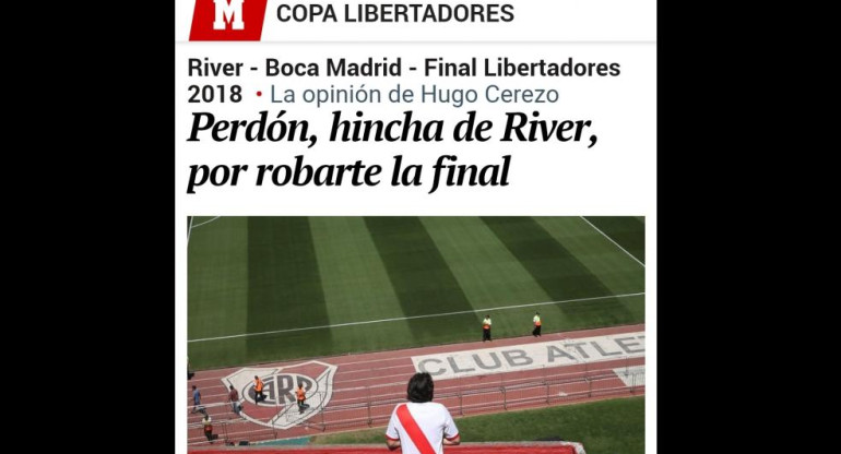 Editorial diario Marca por Superfinal Copa Libetadores, Boca, River