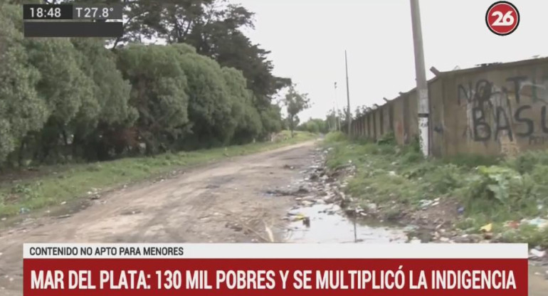 Pobreza en Mar del Plata, Informe de Canal 26