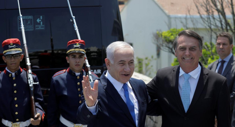 Benjamín Netanyahu y Jair Bolsonaro - Foto Reuters