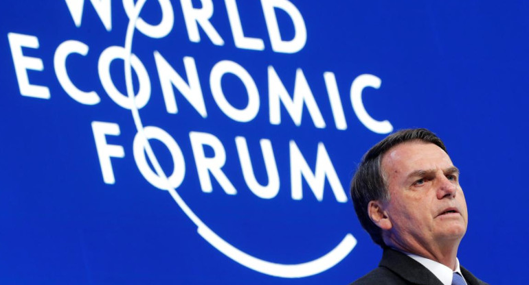 Jair Bolsonaro en Davos, Reuters