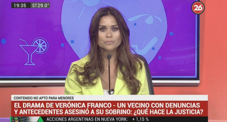 Verónica Franco, periodista Canal 26 por la muerte de su sobrino