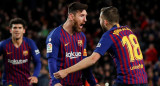 Festejo de Messi en Barcelona (Reuters)