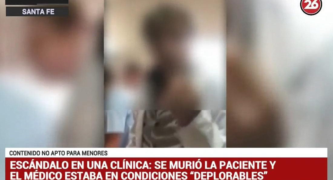 Médico que filmó a paciente en Santa Fe dio positivo de cocaína (Canal 26)