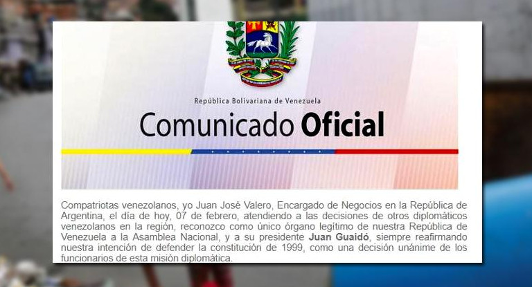 Piratas informáticos hackearon web de la embajada de Venezuela en Argentina	