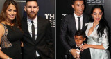 Lionel Messi y Antonela Roccuzzo y Cristiano Ronaldo y Georgina Rodriguez