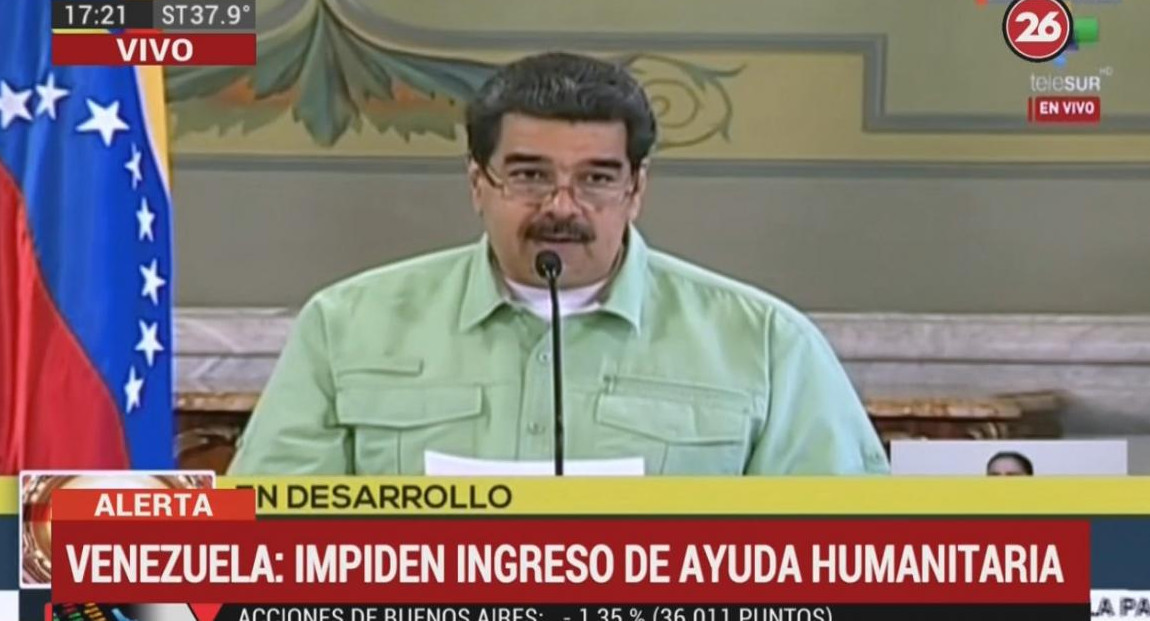 Nicolás Maduro, ayuda humanitaria, cierre de fronteras, Venezuela