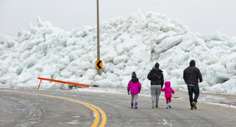 Tsunami de hielo en Estados Unidos y Canadá