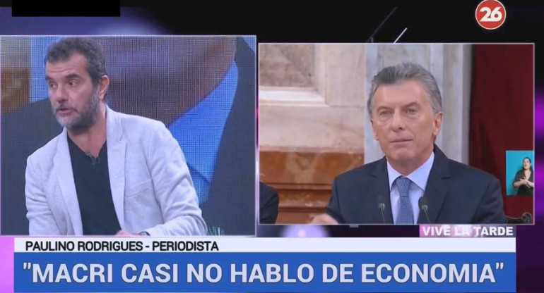 Paulino Rodrigues sobre discurso de Macri - Canal 26