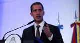 Juan Guaido durante conferencia de prensa en el Palacio de San Martín en Buenos Aires, Reuters