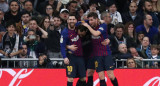 Festejo del Barcelona tras el triunfo ante el Real Madrid (Reuters)