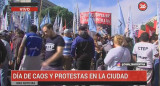 Caos y cortes en el centro porteño por ollas populares de organizaciones sociales (Canal 26)