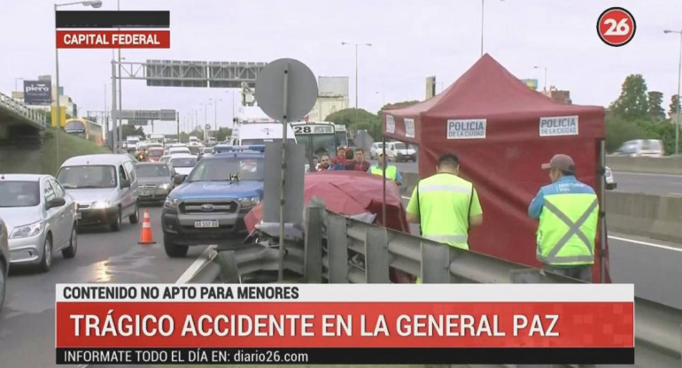 Choque fatal en General Paz (Canal 26)