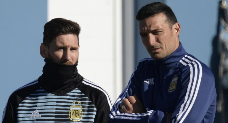 Messi y Scaloni, Selección Argentina, fútbol, deportes, NA