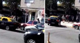 Pelea en Villa Urquiza - taxista y conductor