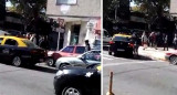 Pelea en Villa Urquiza - taxista y conductor