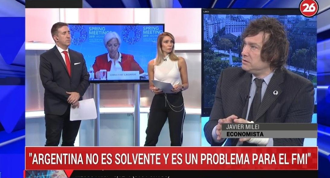 Javier Milei en Canal 26 - economista - economia argentina
