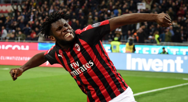 Serie A: Festejo del Milan tras victoria ante Lazio (Reuters)