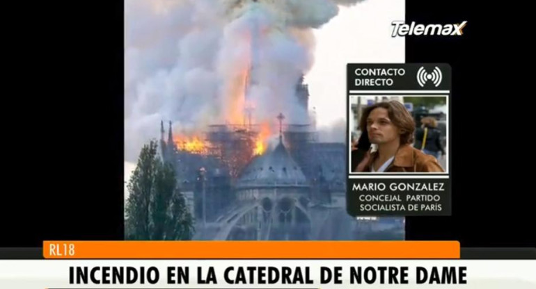 Mario González, concejal Partido Socialista en París, política, incendio de Notre Dame, Radio Latina