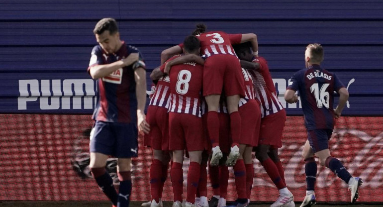 La Liga: Festejo del Atlético Madrid ante el Eibar (Reuters)
