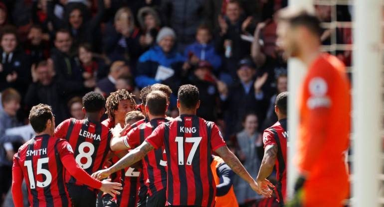 Premier League - Festejo del Bournemouth ante el Tottenham (Reuters)
