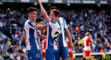 Festejo del Espanyol ante el Atlético Madrid por la Liga (Reuters)