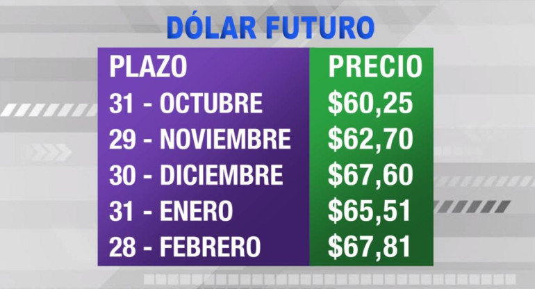 Dólar futuro, cotizaciones octubre 2019 febrero 2020, economía argentina, CANAL 26