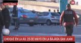 Choque autopista 25 de Mayo - Canal 26