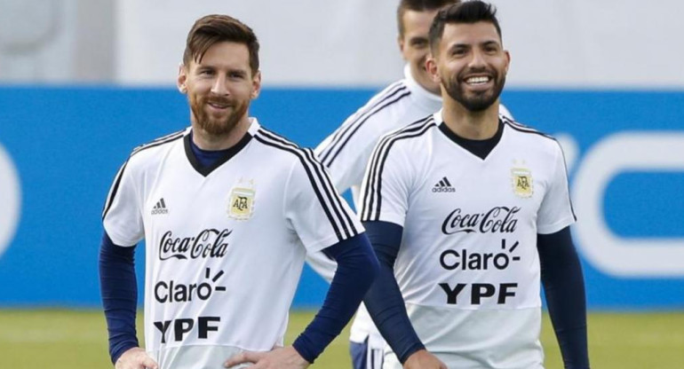Lionel Messi y Sergio Agüero - Selección Argentina