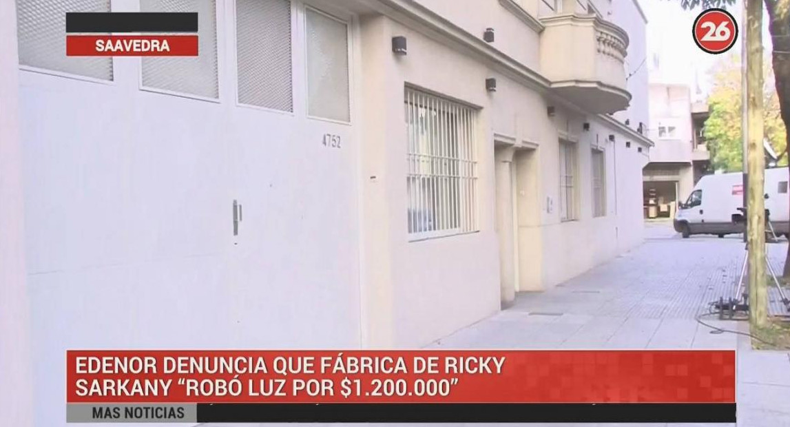 Denuncia de Edenor por local de Ricky Sarkany (Canal 26)