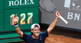 Festejo de Diego Schwartzman en el Masters 1000 de Roma (Reuters)