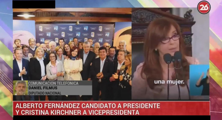Daniel Filmus sobre candidatura de Cristina Kirchner - Canal 26