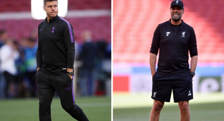 Pochettino y Klopp - técnicos de Tottenham y Liverpool Reuters